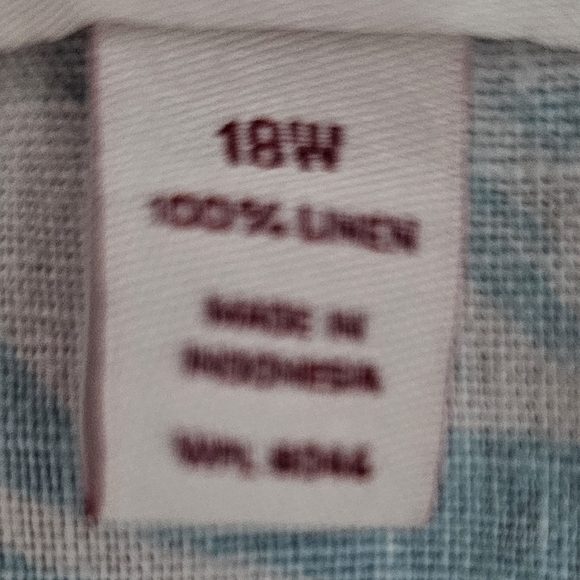 JM Collection 100% Linen Floral Button Front Shirt Women’s Plus 18W Resortwear - Picture 12 of 16